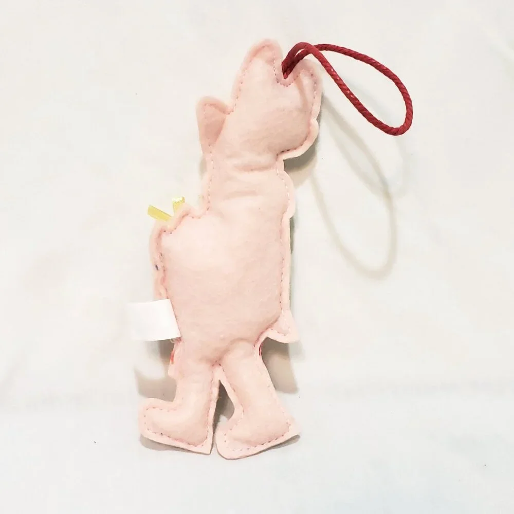 Ice Skating Reindeer Christmas Ornament Target 2018 Felt And Crewel 6.5